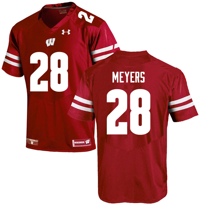 Men #28 Gavin Meyers Wisconsin Badgers College Football Jerseys Sale-Red